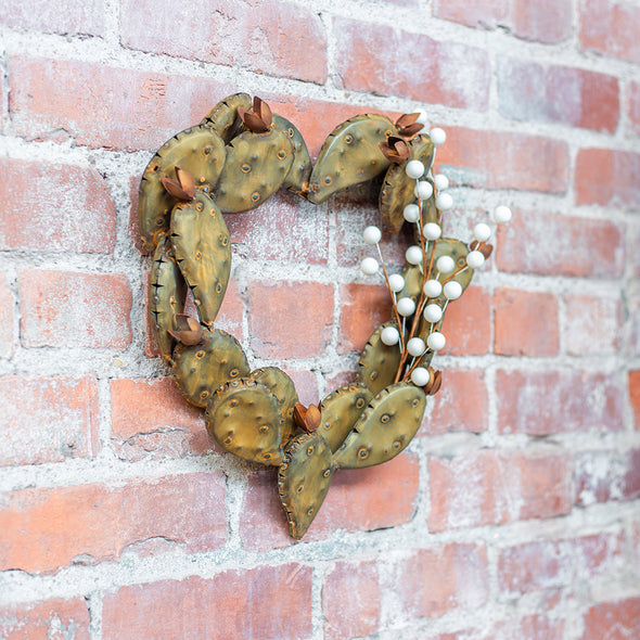 Prickly Pear Heart Wreath