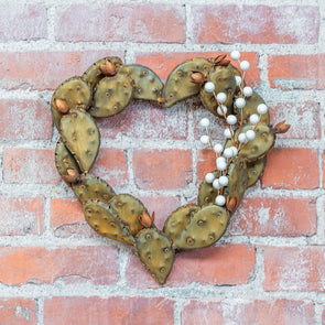 Prickly Pear Heart Wreath