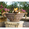 Landscape pot with flowers and steel prickly pear pops