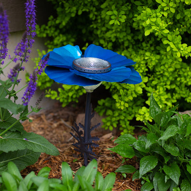 Blue Poppy Solar Light